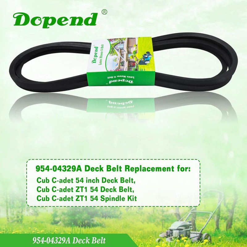 Dopend 954-04329A Deck Belt 5/8'' x 148-1/4'' for Cub Cadet ZT1, RZT-L54, MTD, Craftsman Lawn Mowers, Replaces 954-04329A 54 inch Deck Drive Belt Cub Cadet 954-04329, 754-04329,754-04329A - Image 2